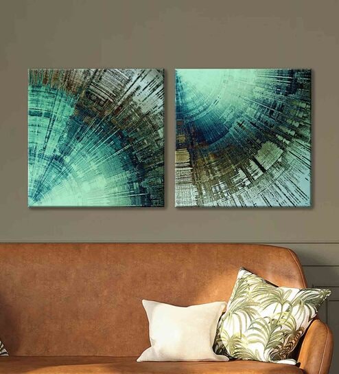 Mandala Chakra Multicolour Synthetic Wood Framed Canvas Art Print