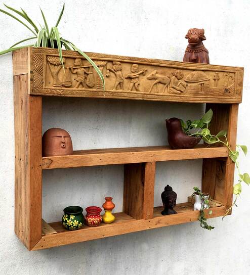 Wall shelves store pepperfry