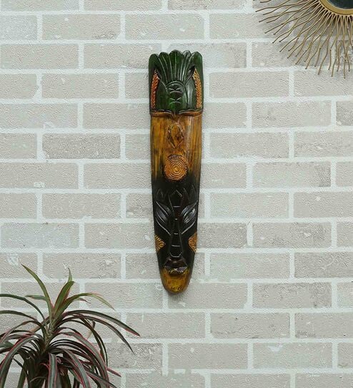 Mango Wood Wall Mask