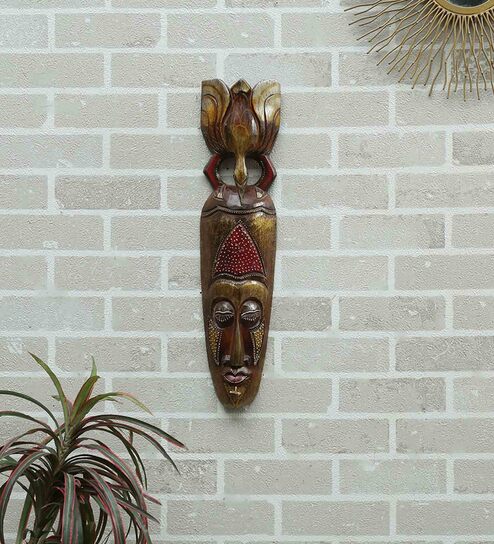 Mango Wood Wall Mask