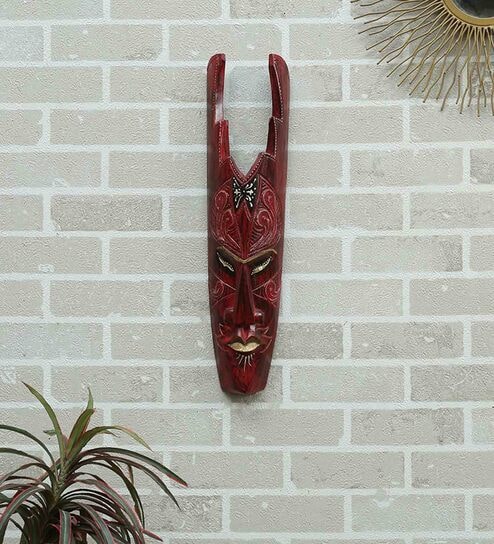 Mango Wood Wall Mask