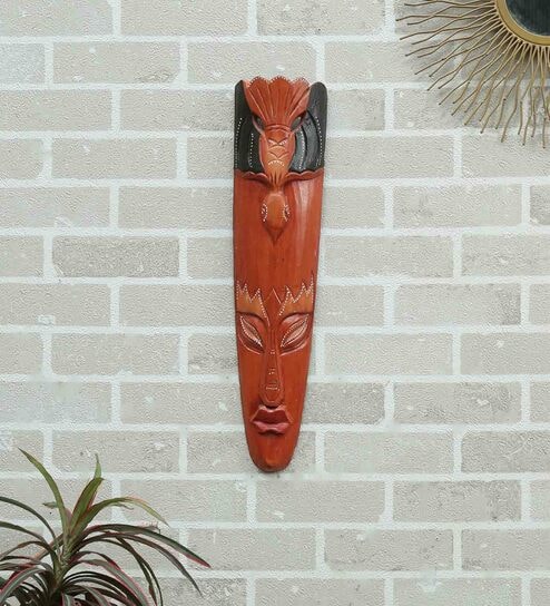 Mango Wood Wall Mask