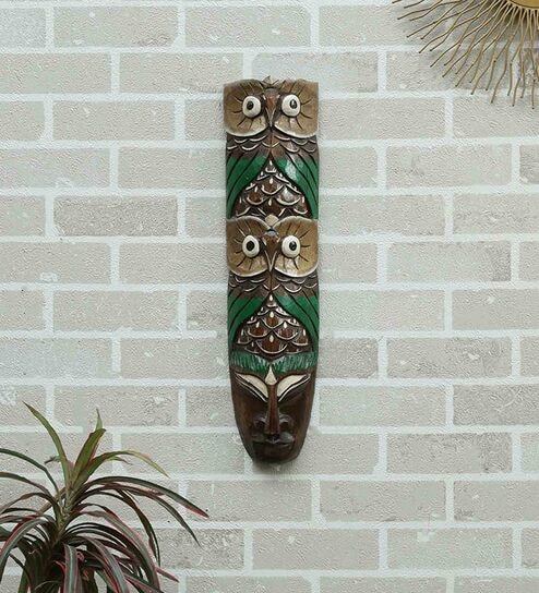 Mango Wood Wall Mask