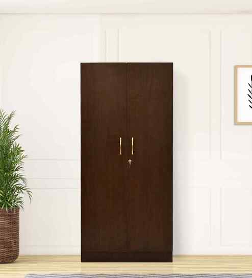 Manhattan 2 Door Wardrobe In Sawcut Dark Finish