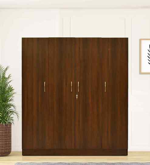 Manhattan 4 Door Wardrobe In Dark Rolex Finish