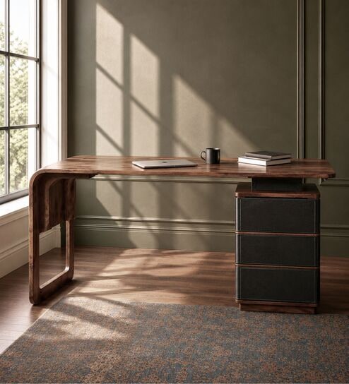 Manor Office Desk In Mango Wood Finish