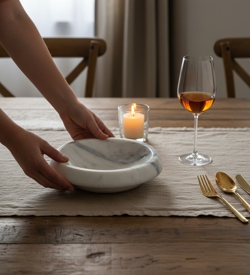 White Marble Bowl Urli