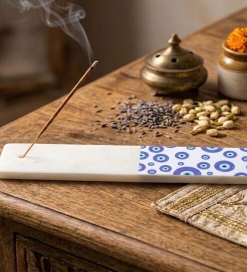 Marble Evil Eye Printed Agarbatti Stand