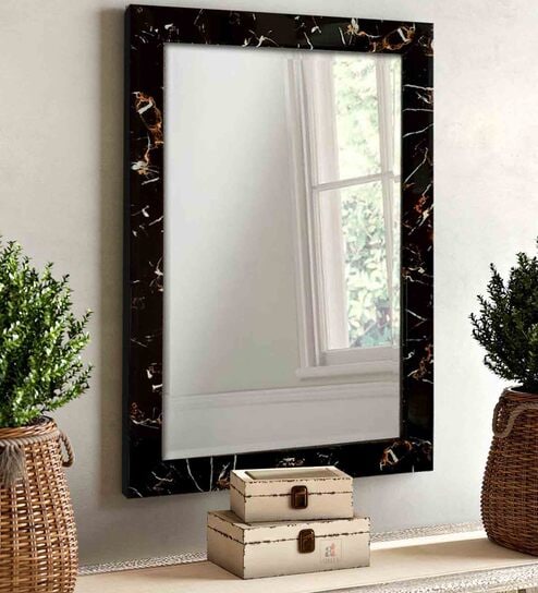 Black MDF Anneal Wall Mirror