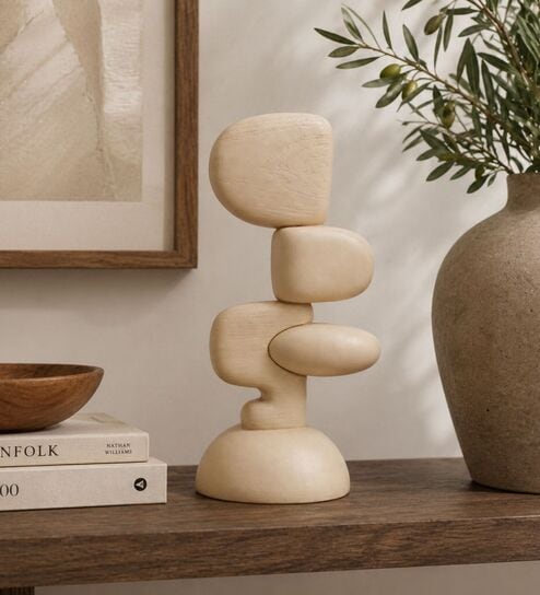 ashnam Marble Finish Modern Abstract Polyresin Sculptural Table Showpiece-picture-47