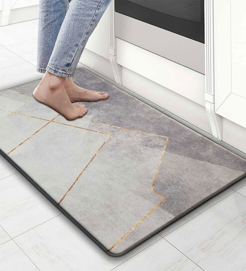 Marble Abstract Microfibre 30x18 Inches Anti Skid Door Mat