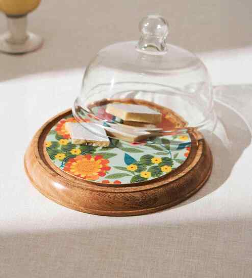 Marigold Cake Cloche | Wood