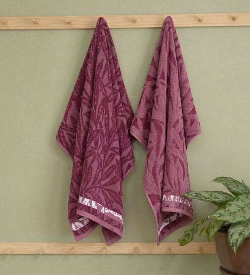 Maroon 100% Cotton 630 Gsm Bath Towel