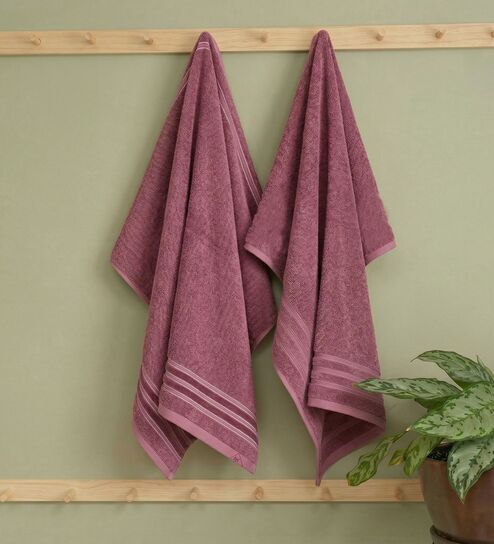 Maroon 100% Cotton 630 Gsm Bath Towel