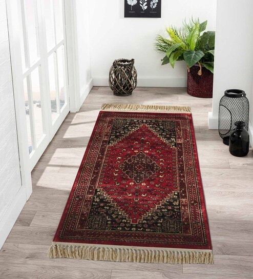 Maroon Persian 2x3 Feet Machine Made Runner