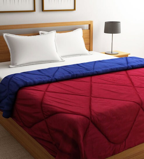 Buy Polyester Double Bed Ac Comforter By Romee Online Solid