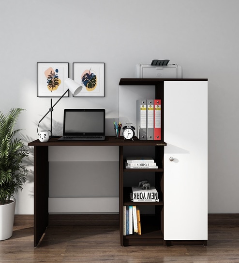 Marvel Writing Table In Frosty Wenge & Frosty White Finish