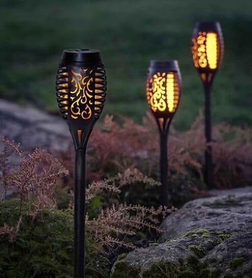 Mashaal LED Solar Garden Light (Black)
