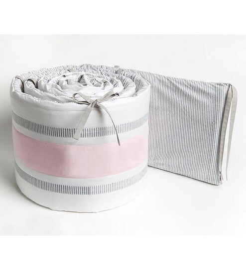 Buy Masilo Star Organic Cotton Crib Bumper In Pink Colour Online