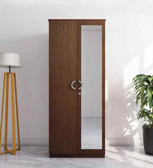 Massif 2 Door Wardrobe With Mirror In Legno Oak Finish