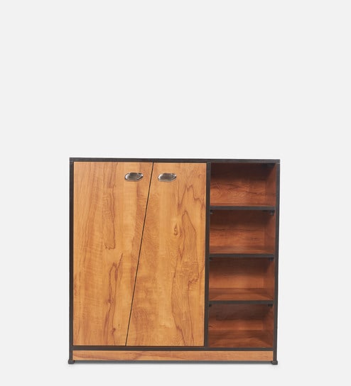 Matchbox 2 Door Shoe Cabinet in Teak Colour