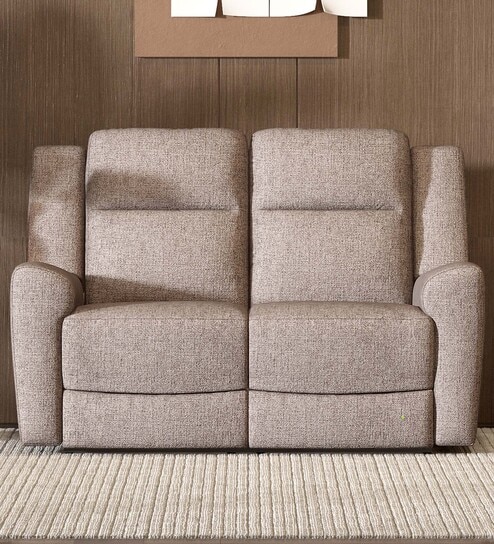 Matilda 2 Seater Recliner In Greige Colour With Matte Finish