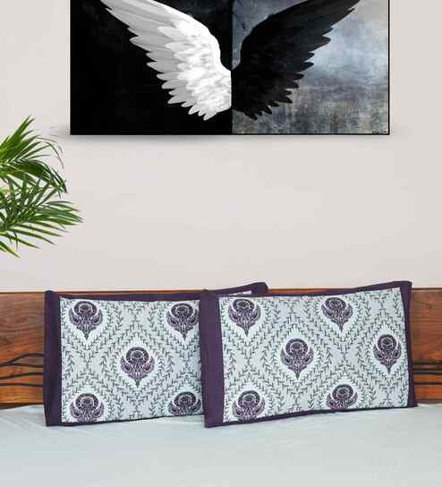 Mauve Cotton Premium Quality 180 TC (17*27 Inches) Pillow Covers Set