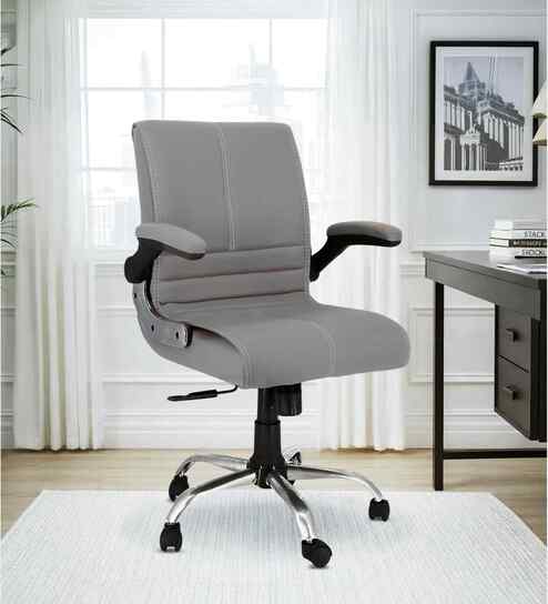 Maxson Leatherette MB Executive Chair In Grey Colour