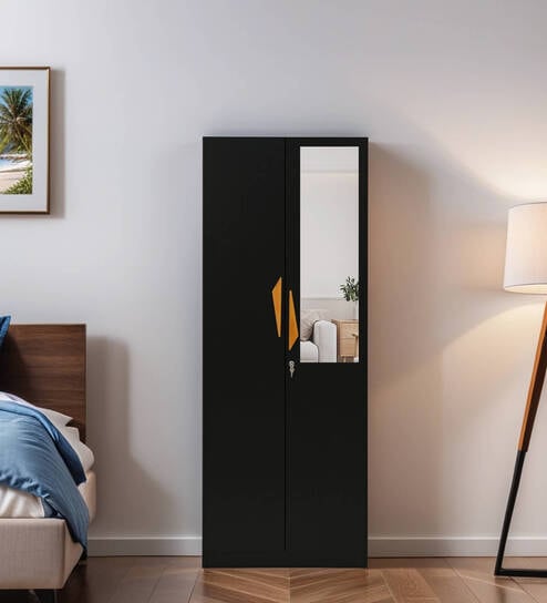 Maya 2 Door Wardrobe In Wenge Finish With Mirror