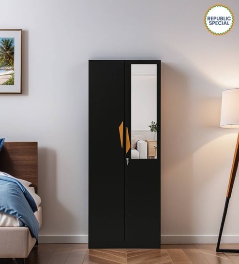 Maya 2 Door Wardrobe In Wenge Finish With Mirror