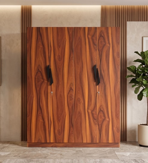 Maya 4 Door Wardrobe In Vintage Sheesham Finish