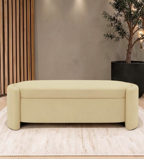 Mayfair Storage Bench In Beige Color