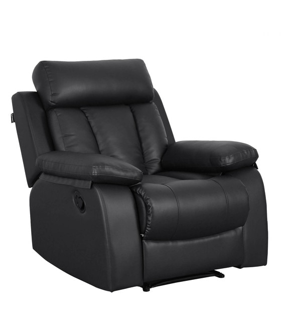 Buy Magna 1 Seater Recliner in Black Colour by Recliners India Online ...