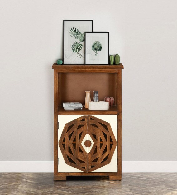 Buy Malibu Compact Storage Cabinet In Walnut Finish By Home Online Contemporary Cabinets Cabinets Furniture Pepperfry Product