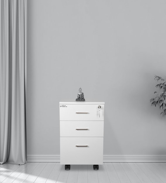 Buy Manila Pedestal Unit with 3 Drawers in Frosty White Colour by Office Today Online