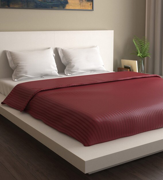 Buy Sateen Maroon 100 Cotton 108x90 Double Bed Duvet Cover By Mark Home Online Double Bed Duvet Covers Duvet Covers Furnishings Pepperfry Product