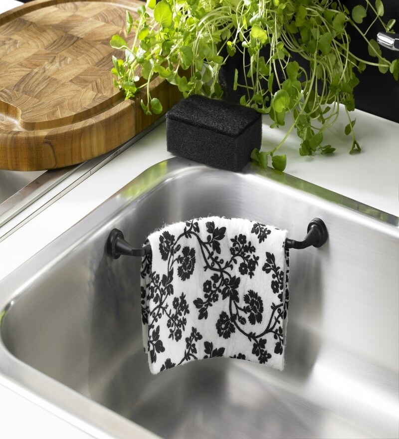 Dish Cloth Holder Flexible Black, Grey, White by Reenbergs