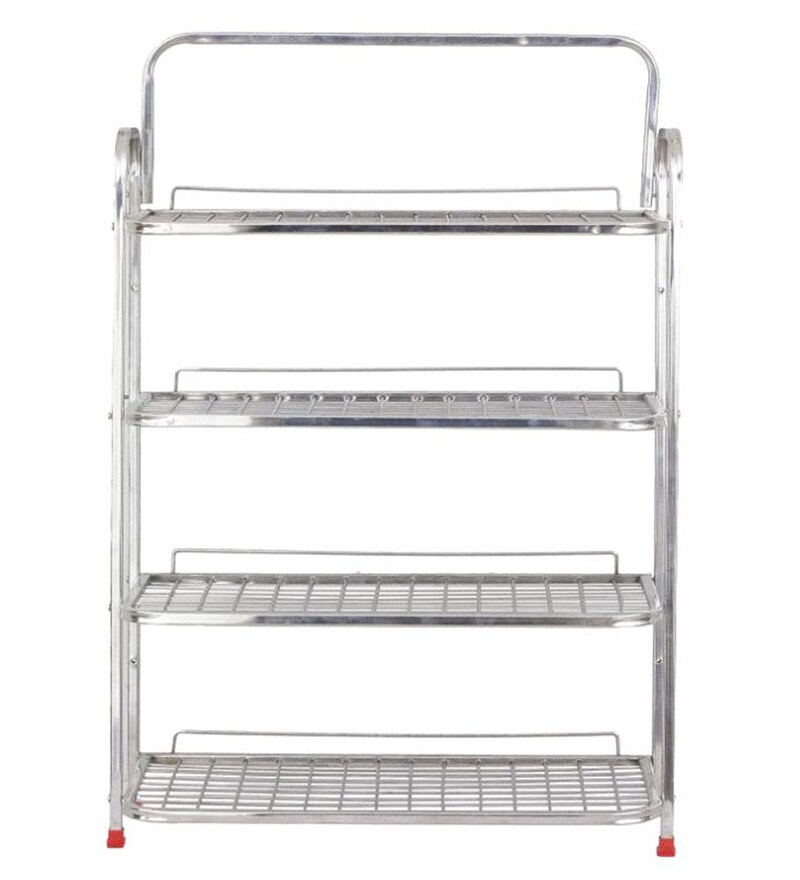 Buy Maharaja Steel 4 Shelves Shoe Rack Online Modern Metal Shoe Racks Shoe Racks Furniture Pepperfry Product