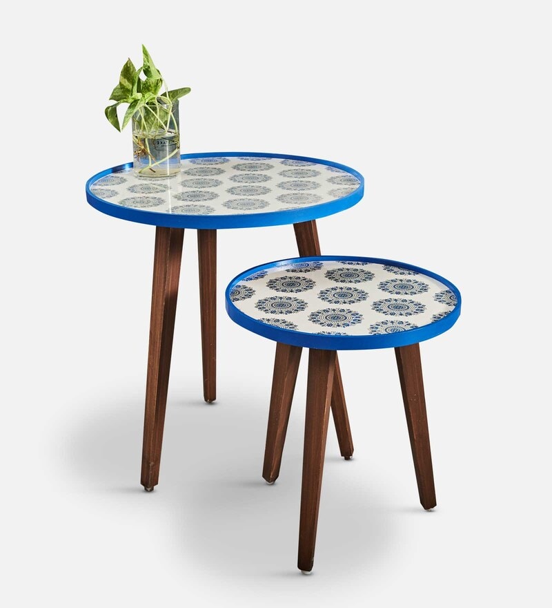 nest of tables blue