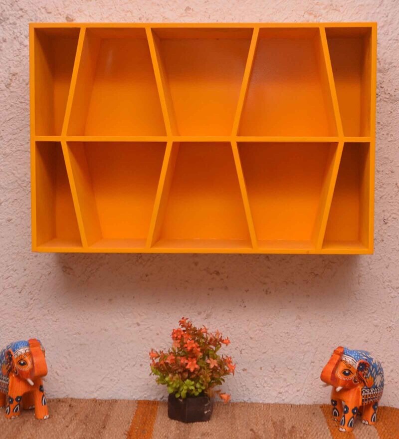 Buy Mango Wood Wall In Yellow By Art Of Jodhpur Online Modern