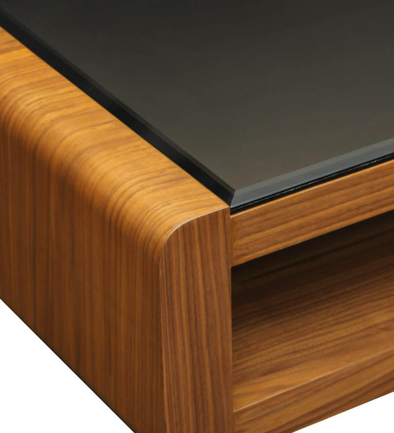 Buy Manhattan Center Table in Natural Finish with Glass Top by INDOORS