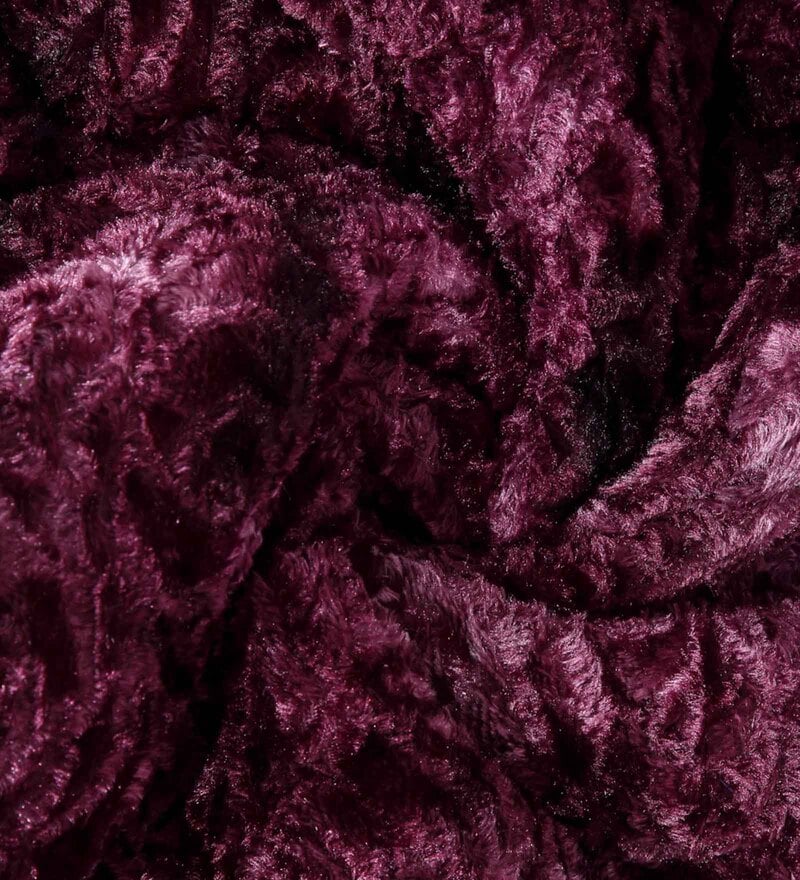 Buy Maroon Wool Floral 900 GSM Double Bed Quilt by Klotthe Online