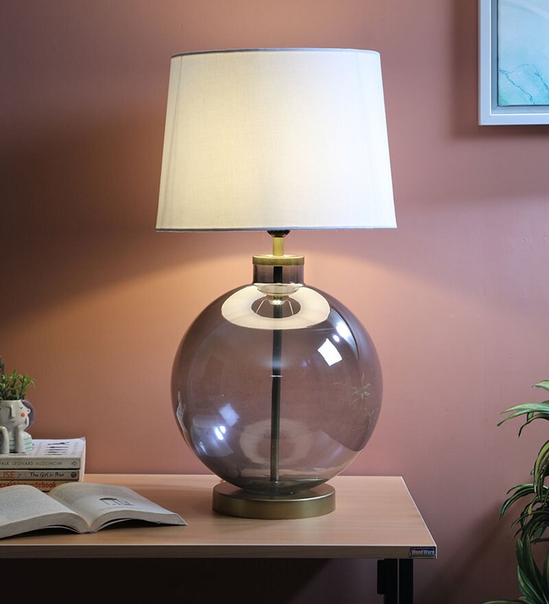 floor lamp with glass base