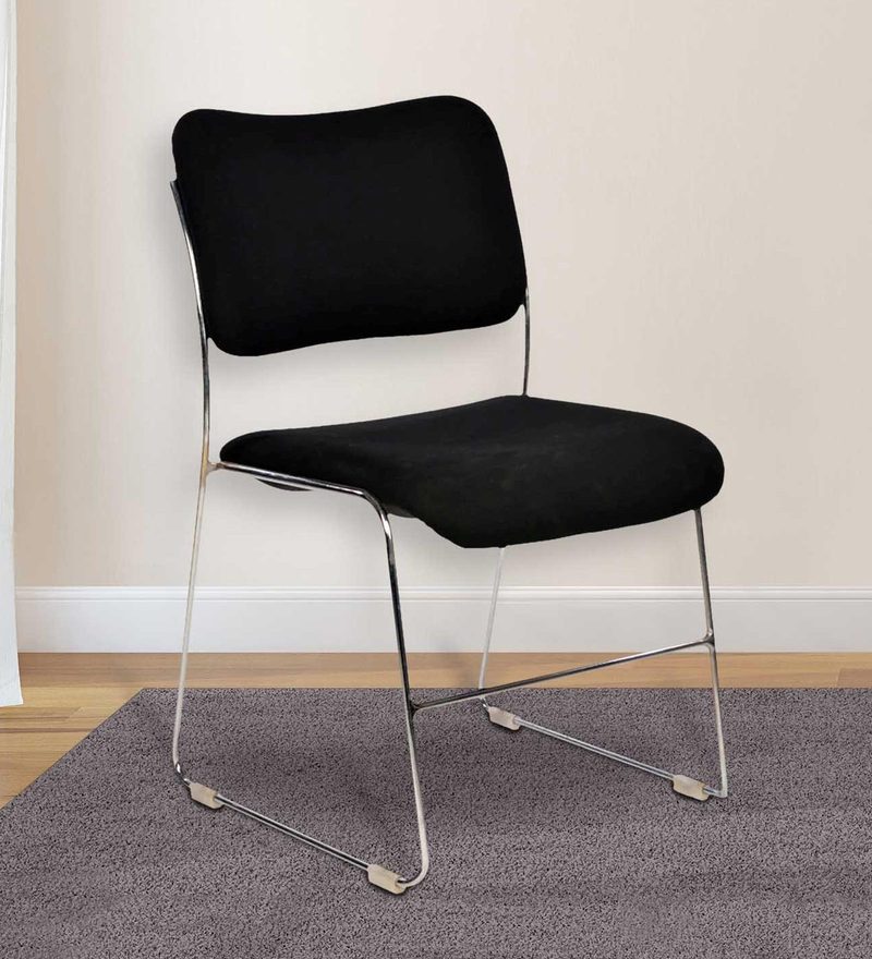 armless metal chair