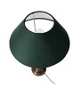 Mabel Antique Black Wood Table Lamp With Green Shade