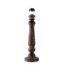 Mabel Antique Black Wood Table Lamp With White Shade