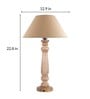 Mabel Rustic Wood Table Lamp with Golden Shade