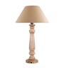 Mabel Rustic Wood Table Lamp with Golden Shade