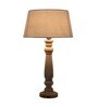 Albany Khadi Cotton Shade Night Lamp With Wood Base