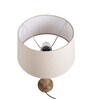 Albany Khadi Cotton Shade Night Lamp With Wood Base